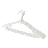 Kuber IndustriesPP Cloth Hanger Set of 30 With Zinc Plated Steel Hook (White)